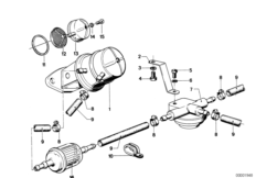 Система подачи топлива/насос/фильтр для BMW E12 525 M30 (схема запасных частей)