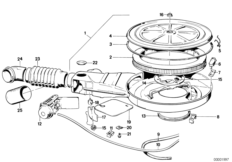 Глушитель шума всасыв./сменн.эл.фильтра для BMW E12 518 M10 (схема запасных частей)