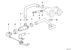 Клапан регулировки холостого хода для BMW E34 M5 3.6 S38 (схема запасных частей)