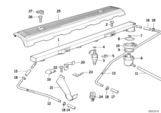 Клапаны/трубопроводы системы впрыска для BMW E34 525ix M50 (схема запасных частей)