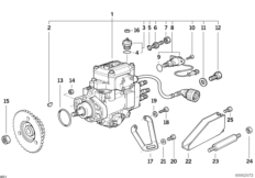 ТНВД дизельного двигателя для BMW E34 525tds M51 (схема запасных частей)