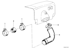 Всасывающий трубопровод воздушн.фильтра для BMW 248 R45 0 (схема запасных частей)