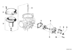 карбюратор для MOTO 248 R45/N 0 (схема запасных частей)
