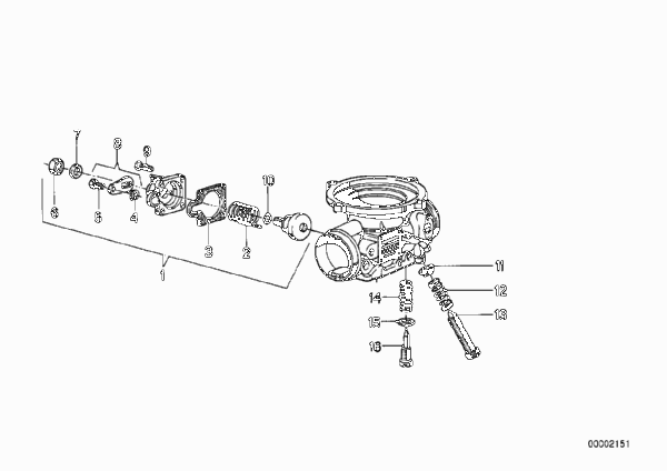 Пусковое устройство карбюратора для BMW 2476 R75/5 0 (схема запчастей)