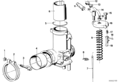 Поршень карбюратора/игла жиклера для BMW 2476 R90S 0 (схема запасных частей)