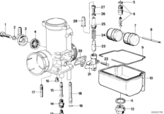 Поплавок карбюратора/жиклер для BMW 2476 R90S 0 (схема запасных частей)
