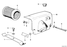 воздушный фильтр для MOTO 2476 R60/5 0 (схема запасных частей)