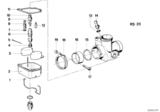 Поплавок карбюратора/жиклер для BMW 2477 R 60 TIC 0 (схема запасных частей)