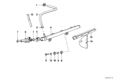 Система впрыска/форсунка для BMW K589 K 100 LT 87 (0506,0516) 0 (схема запасных частей)