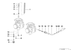 Корректировки состава смеси для MOTO E169 F 650 ST 97 (0163,0168) 0 (схема запасных частей)