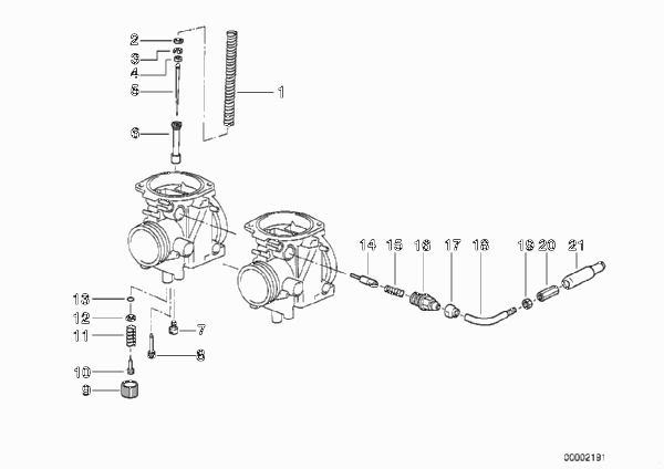 Корректировки состава смеси для BMW E169 F 650 ST 97 (0163,0168) 0 (схема запчастей)