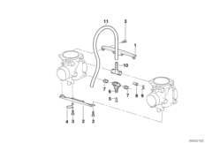 Карбюратор дополнительные элементы для BMW E169 F 650 94 (0161) 0 (схема запасных частей)
