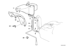 Расширит.бачок/трубопроводы для BMW E34 530i M30 (схема запасных частей)