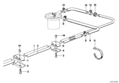 Система подачи топлива/трубопроводы для BMW E28 525i M30 (схема запасных частей)