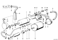 Топливный насос/топливный фильтр для BMW E23 745i M30 (схема запасных частей)