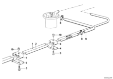 Система подачи топлива/трубопроводы для BMW E12 528i M30 (схема запасных частей)