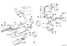 Топливный насос/топливный фильтр для BMW E28 518i M10 (схема запасных частей)