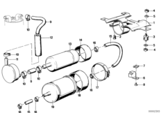 Топливный насос/топливный фильтр для BMW E23 735i M30 (схема запасных частей)