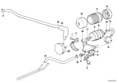 Топливный насос для BMW E30 320i M20 (схема запасных частей)