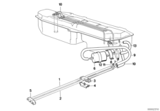 Топливопроводы/топливный фильтр для BMW E30 318i M40 (схема запасных частей)