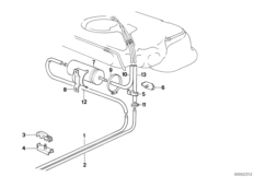 Система подачи топлива/фильтр для BMW Z1 Z1 M20 (схема запасных частей)