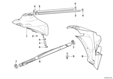 Расширит.бачок/трубопроводы для BMW E36 318i M40 (схема запасных частей)