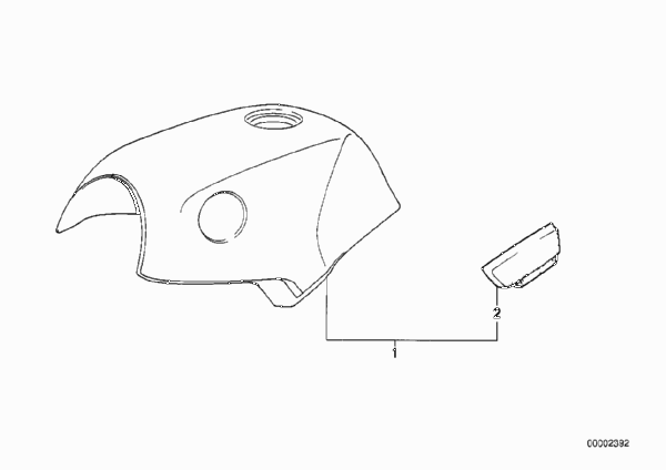 коленная подушка на топливный бак для MOTO K589 K 100 RS 83 (0502,0503,0513) 0 (схема запчастей)