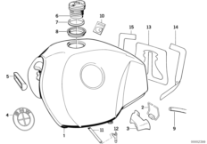 топливный бак для BMW 47E2 R 100 GS 0 (схема запасных частей)