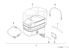 Сумка на топливный бак для BMW 259S R 1100 RS 93 (0411,0416) 0 (схема запасных частей)