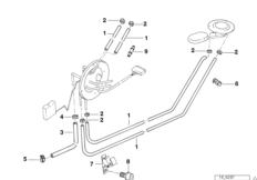 Вентиляция топливной системы/допол.элем. для BMW R28 R 1150 R Rockster (0308,0318) 0 (схема запасных частей)