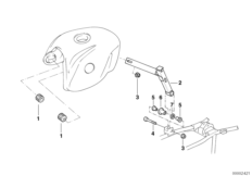 Топливный бак/дополнительные элементы для BMW 259R R 1100 R 94 (0402,0407) 0 (схема запасных частей)