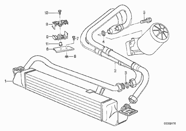 Охлаждение системы смазки двигателя для BMW E34 M5 3.8 S38 (схема запчастей)