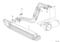 Охлаждение системы смазки двигателя для BMW Z1 Z1 M20 (схема запасных частей)