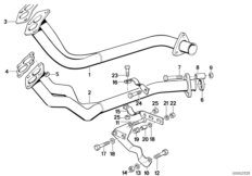 Выпускная труба Пд для BMW E28 518 M10 (схема запасных частей)