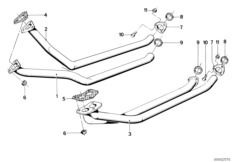 Выпускная труба Пд для BMW E23 733i M30 (схема запасных частей)