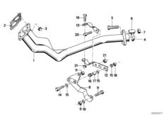 Выпускная труба Пд для BMW E30 318i M10 (схема запасных частей)