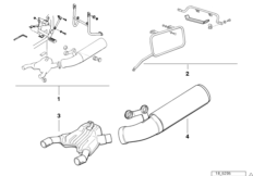 К-т переоснащ.низкой сист.выпуска ОГ для BMW 47E1 R 80 GS 0 (схема запасных частей)