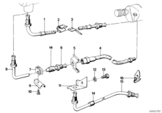 Привод управления сцеплением для BMW E12 528i M30 (схема запасных частей)