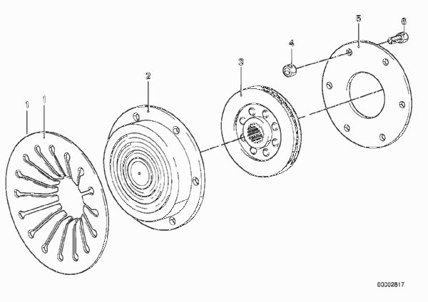 Ведомый диск сцепления для BMW 2476 R75/6 0 (схема запчастей)