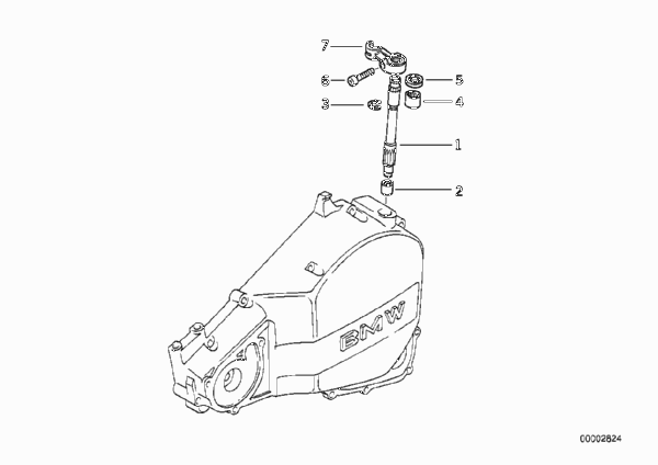 Привод управления сцеплением для BMW R131 G 650 GS 11 (0188,0189) 0 (схема запчастей)