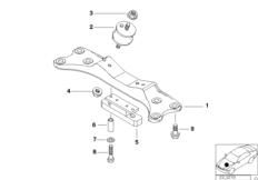 Крепление коробки передач/АКПП для BMW E38 728i M52 (схема запасных частей)