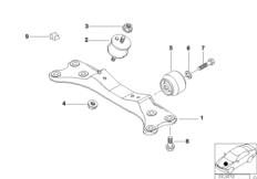 Крепление коробки передач/АКПП для BMW E38 730i M60 (схема запасных частей)