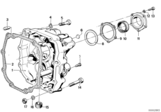 Getrag 242 Крышка и дополнит.элементы для BMW E28 518i M10 (схема запасных частей)