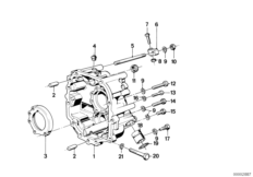 Getrag 262 Крышка и дополнит.элементы для BMW E23 728i M30 (схема запасных частей)
