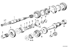 Getrag 262 Детали блока шестерен для BMW E23 728iS M30 (схема запасных частей)