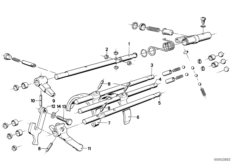 Getrag 262 Внутрен.детали механизма ПП для BMW E12 528 M30 (схема запасных частей)
