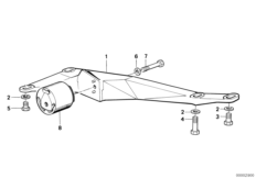 Крепление КПП для BMW E30 325ix M20 (схема запасных частей)