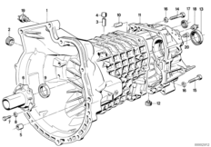 Getrag 240 Картер и дополнит.элементы для BMW E34 520i M20 (схема запасных частей)