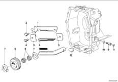 ZF S5-16 Внутрен.детали механизма ПП для BMW E30 320i M20 (схема запасных частей)