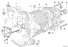 Getrag 260/6 Картер и дополнит.элементы для BMW E32 730iL M30 (схема запасных частей)